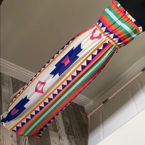 Multicolored Floor Length Dress